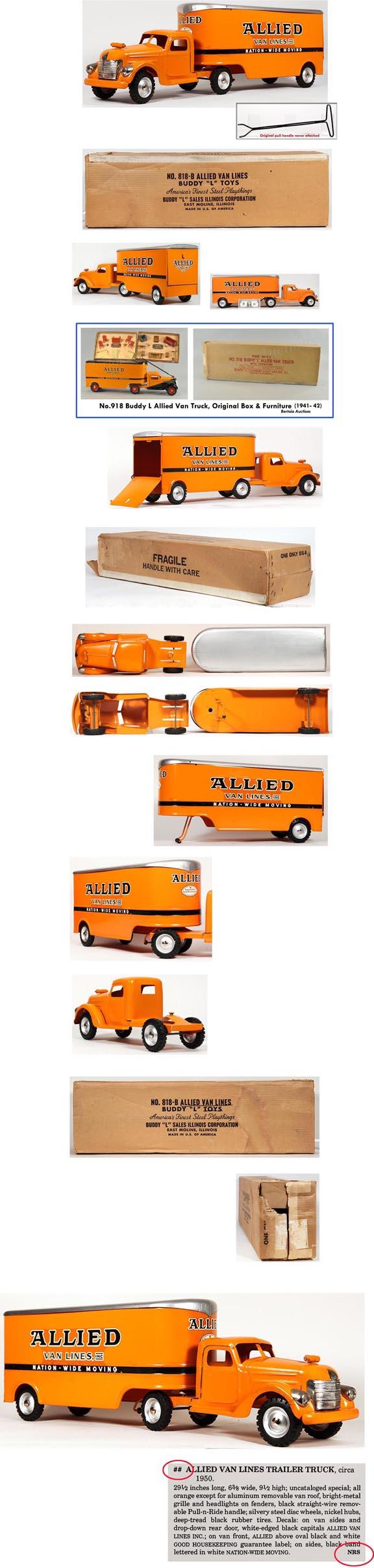 1950 Buddy L No. 818-B Allied Van Lines In Original Box